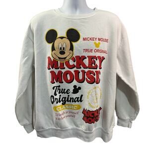Disney Mickey Mouse Sweatshirt White 2021 Pullover Men’s 3XL – Graphic Logo